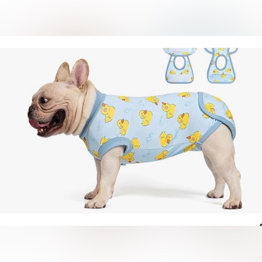 cyeollo Recovery Suit for Dogs Surgery Suit Medium 16-18” back